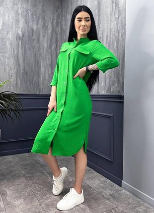 💚довга сукня-сорочка з поясом "marcella"💚