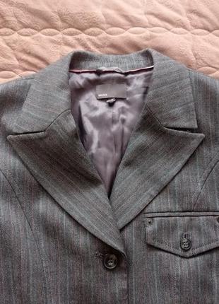 Стильный серый пиджак, официально деловая одежда4 фото