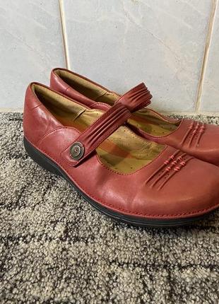 Кожаные туфли clarks 41р2 фото