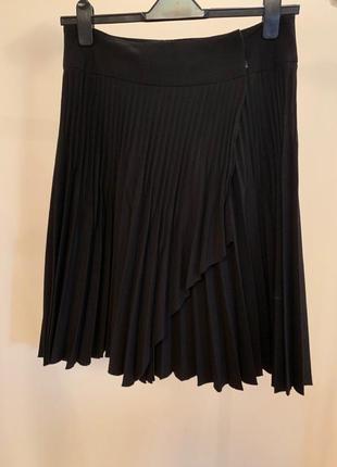 Черная юбка плиссе / плиссированная юбка2 фото