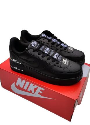 🔥чоловічі кросівки nike air force 1 black чорні🔥