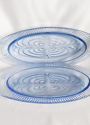 Оселедниця кольорове скло вінтаж блюдо