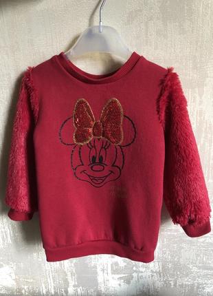 Свитшот свитер disney 1,5-2 года мини маус