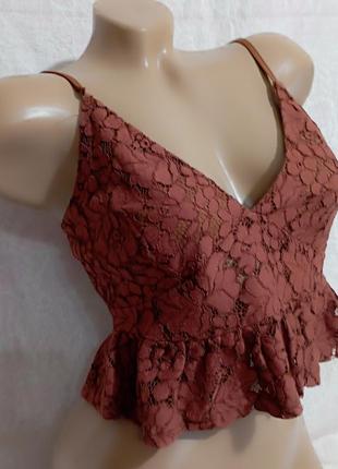 Топ гипюр кружево состояние идеален