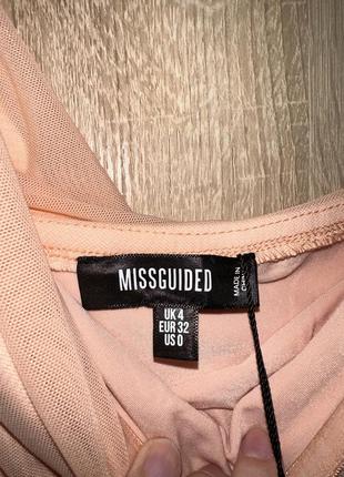 Вечернее платье персиковое бренд missguided размер xs/s замеры в описании7 фото