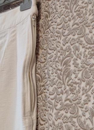 Ciro esposito белые стретчевые брюки со штрипками4 фото
