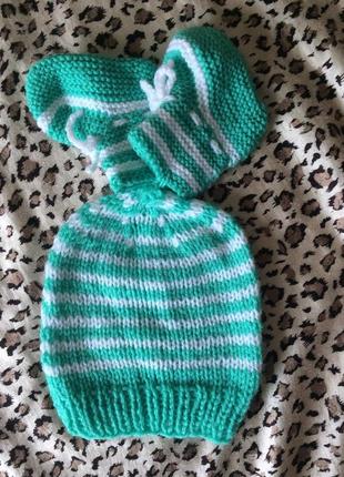 Набор шапочка сыпучие ручная работа