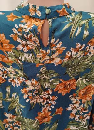 Shein сорочка, блуза в квітах вільного крою3 фото