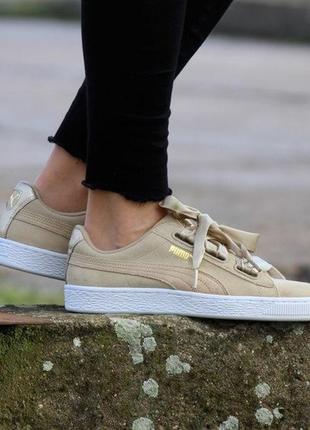 Женские кроссовки сникеры puma suede heart safari