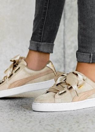 Женские кроссовки сникеры puma suede heart safari2 фото