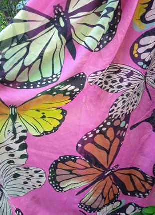 Лёгкий шарф палантин бабочки