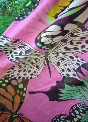 Лёгкий шарф палантин бабочки3 фото