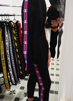 Утепленный спортивный костюм champion с лампасами. розродаж!