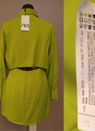 Zara сукня сорочка з шовкової віскози7 фото