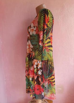 Платье туника цветочная сетка3 фото