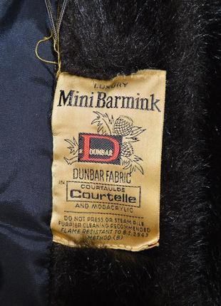 Брендовая темно-коричневая шуба с карманами mini barmink dunbar fabric акрил5 фото