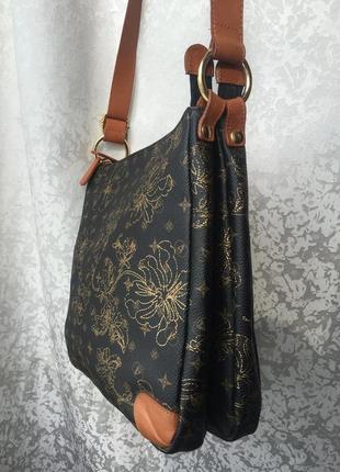 Шкіряна сумка крос-боді, через плече, італійська valleverde в стилі louis vuitton8 фото