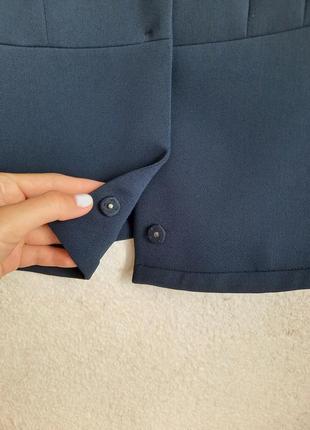 Брендовый пиджак на кнопках глубокого синего цвета3 фото