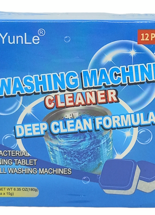 Таблетки для стиральной машины чистящие антибактериальные 12 шт в упаковке yanyunle