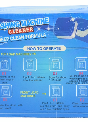 Таблетки для стиральной машины чистящие антибактериальные 12 шт в упаковке yanyunle2 фото