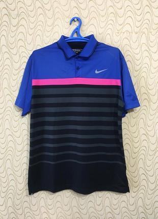 Футболка поло nike golf найк гольф polo shirt майка спортивна джерсі jersey для гольфу спорту зала фітнесу бігова black blue adidas1 фото