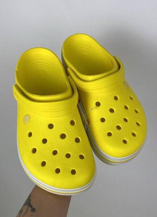 Крокси сабо унісекс crocs crocband yellow original2 фото