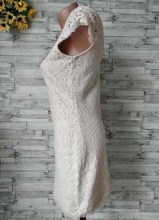 Кремовое гипюровое платье h&m женское6 фото