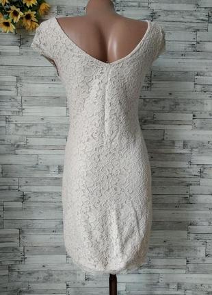 Кремовое гипюровое платье h&m женское7 фото