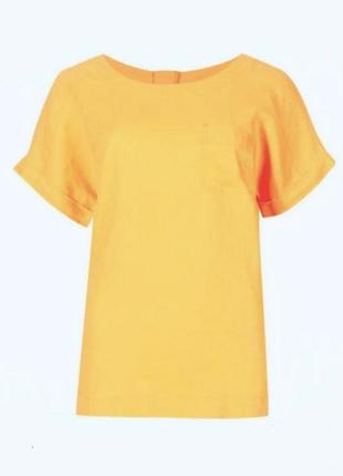 Блуза льняная натуральная блуза из льна с короткими рукавами