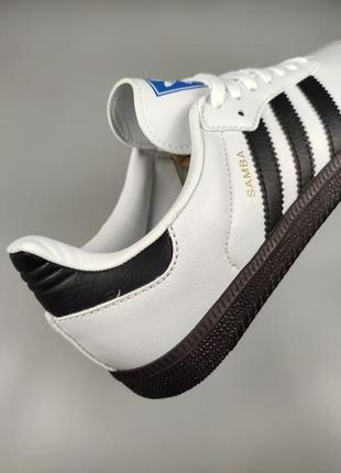 Мужские кроссовки adidas samba white core black7 фото