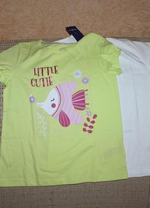 Комплект новых футболок девочке на рост 110-116 см от lupilu, германия5 фото