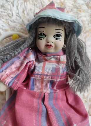 Винтажная кукла фарфоровая статуэтка коллекционная красивые куклы винтаж клоун германия4 фото