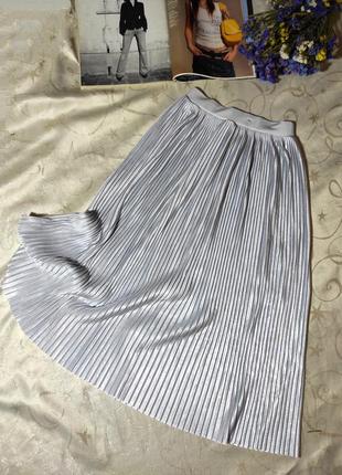 Плиссированная юбка с переливом uk83 фото