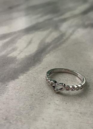 🔥акция🔥серебряная кольца 17 размер кольцо колечко сердечко сердце стерлинговое серебро 9256 фото