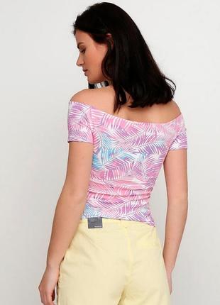 Брендова блуза топ із відкритими плечима c&amp;a германія етикетка2 фото