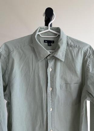 Рубашка из хлопка унисекс женская мужская м размер в полоску gap5 фото