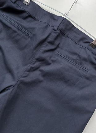 Тёмно-синие коттоновые штаны р.147 фото