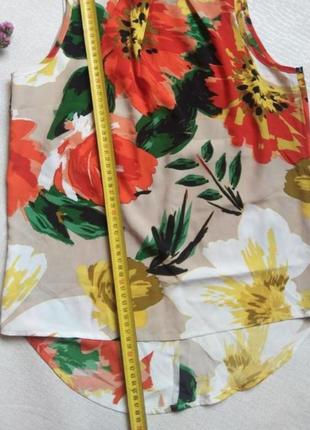Летняя блуза водолазка безрукавка,блузка под шею в цветы6 фото