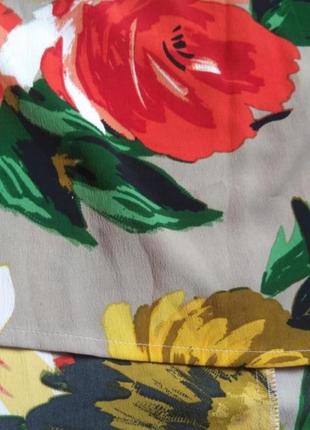 Летняя блуза водолазка безрукавка,блузка под шею в цветы9 фото
