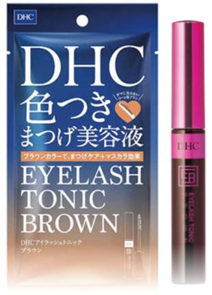 Кольоровий тонік-гель коричневий для вій eyelash tonic brown dhc, 6 g2 фото