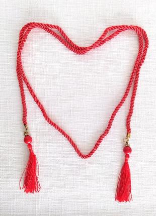 Пояс шнур под рубашку, вышиванку, платье, джинсы, крученый шнурок веревка канат жгут с...