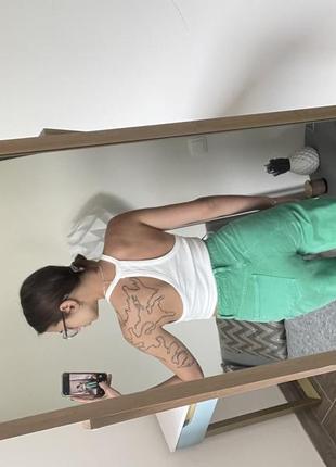 Широкие джинсы zara в зеленом цвете2 фото