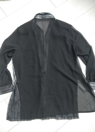 Блузка прозрачная с серебряным люрексом2 фото