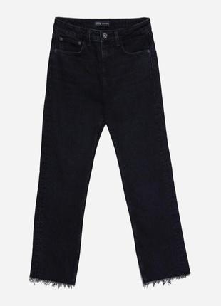 Черные брюки с высокой талией, джинсы с высокой талией1 фото