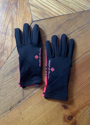 Ronhill running gloves pink немецкие смарт перчатки велосипедные женские