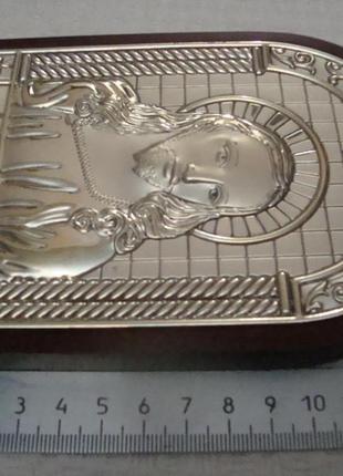 Икона иисус христос серебрение 925 пробы на дереве италия №ст156