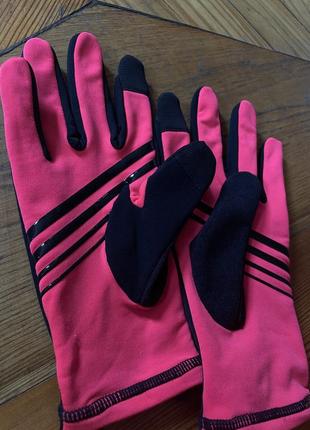 Ronhill running gloves pink немецкие смарт перчатки велосипедные женские