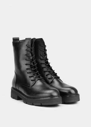 Оригинальные женские ботинки marco tozzi /черные ботинки3 фото