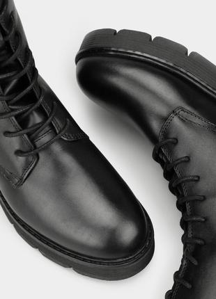Оригинальные женские ботинки marco tozzi /черные ботинки7 фото