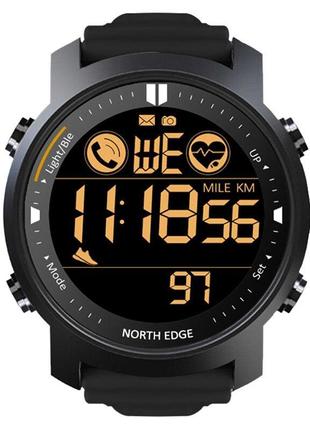 Багатофункціональний спортивний годинник north edge laker black 50m